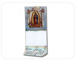 CALENDARIO DE PARED C/VARILLA Y SANTORAL C/ 2 MESES X HOJA personalizada